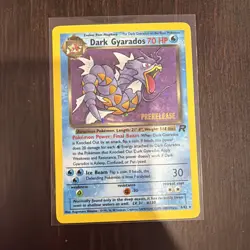 Pokemon TCG Dark Gyarados Prerelease Team Rocket Holo Rare 8/82 Vintage Foil - Image 1