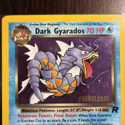 Pokemon TCG Dark Gyarados Prerelease Team Rocket Holo Rare 8/82 Vintage Foil - Image 2