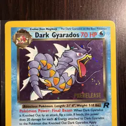 Pokemon TCG Dark Gyarados Prerelease Team Rocket Holo Rare 8/82 Vintage Foil - Image 3