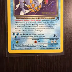 Pokemon TCG Dark Gyarados Prerelease Team Rocket Holo Rare 8/82 Vintage Foil - Image 4