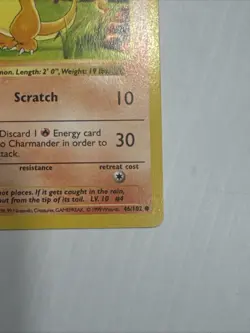 Pokemon Base Set Shadowless Charmander 46/102 - Image 4