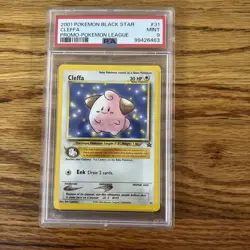 2001 POKEMON PROMO BLACK STAR POKEMON LEAGUE #31 CLEFFA PSA 9 - Image 1