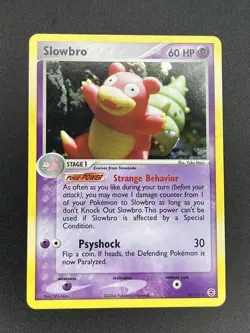 Slowbro 14/112 FireRed & LeafGreen Holo Pokemon 2004 NM/LP with 2 Partial Swirls - Image 1