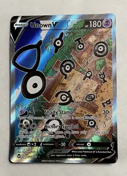 2022 Pokemon Silver Tempest Unown V Alt Art 177/195 SHARP🔥 - Image 1