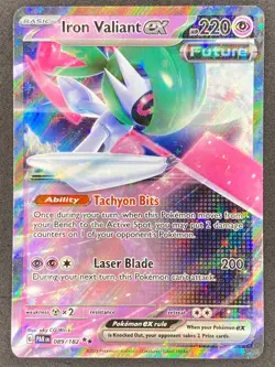 Pokemon Iron Valiant ex 089/182 PAR Paradox Rift NM - Image 1