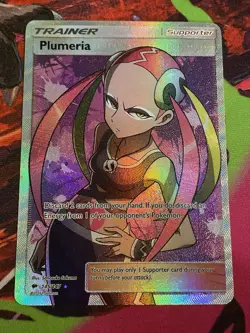 Plumeria (Full Art) 145/147 SM - Burning Shadows Ultra Rare Holo Pokemon TCG MP - Image 1