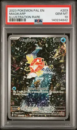 2023 POKEMON PAL EN-PALDEA EVOLVED ILLUSTRATION RARE #203 MAGIKARP PSA 10 - Image 1