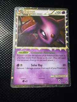 Espeon Prime 81/90 Ultra Rare HGSS Undaunted Pokemon TCG - Image 1