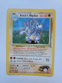 Brock's Rhydon - 2/132 Gym Heroes Pokemon - Holo Rare - Image 1
