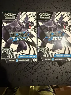 Pokemon Black Bolt Booster Bundle, Lot of 2, Brand New, Sealed, Ships Fast - Image 1