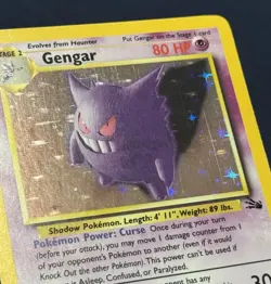 Pokemon TCG Fossil Gengar 5/62 Holo LP+ - Image 3