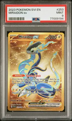2023 Pokemon SVI EN-Scarlet & Violet Hyper Rare #253 Miraidon EX PSA 9! - Image 1