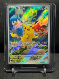 Pikachu Holo SVP027 Pokemon 2023 Scarlet & Violet Black Star Promo NM - Image 1