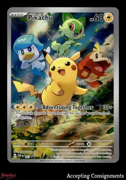 2023 Pokemon Scarlet & Violet Black Star Promo #027 Pikachu FULL ART PROMO - Image 1