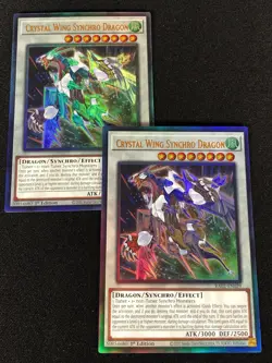 Yugioh Crystal Wing Synchro Dragon RA02-EN029 1ST Ultimate x2 (NM) - Image 1