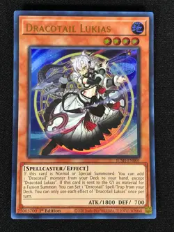 Yugioh Dracotail Lukias JUSH-EN001 1ST Ultra (NM) - Image 1