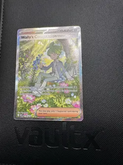 Pokemon TCG Wally's Compassion 186/132 Mega Evolution SIR Holo - Image 2
