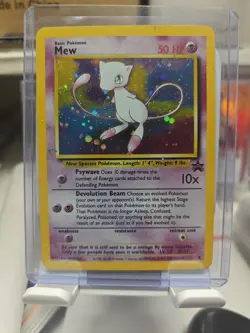 Mew 09/53 Wotc Promo Holo Black Star Pokemon Card (MODERATELY PLAYED) - Image 1