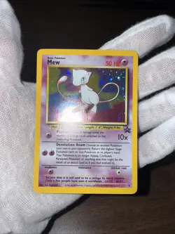 Mew (9) 09/53 - WoTC Promo - (HP-/DMG) Pokemon Card Holo Rare - NM - Image 1
