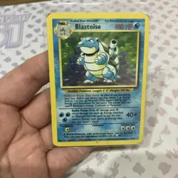 Pokemon Blastoise 2/102 Base Set Unlimited Holo WOTC Heavily Played HP Damaged - Image 1