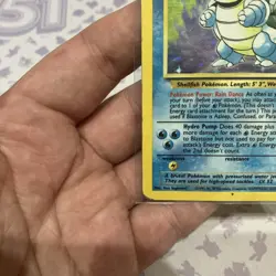 Pokemon Blastoise 2/102 Base Set Unlimited Holo WOTC Heavily Played HP Damaged - Image 2