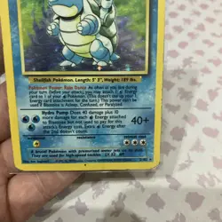 Pokemon Blastoise 2/102 Base Set Unlimited Holo WOTC Heavily Played HP Damaged - Image 3