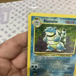 Pokemon Blastoise 2/102 Base Set Unlimited Holo WOTC Heavily Played HP Damaged - Image 5