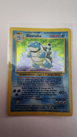 Pokemon Blastoise 2/102 Base Set Holo Unlimited Heavily Played / Damaged - Image 1