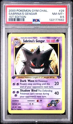 Sabrina'S Gengar #29 2000 Pokemon Gym Challenge PSA 8.5 250001 - Image 1