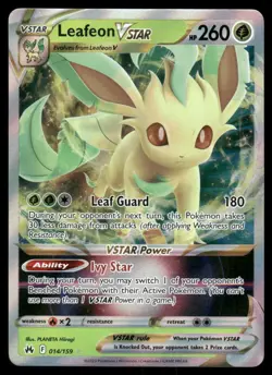 Pokemon Cards Leafeon VSTAR 014/159 Crown Zenith Holo Rare VSTAR NM - Image 1