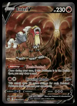Pokemon Cards Entei V GG36/GG70 Crown Zenith Galarian Gallery Holo Rare V NM - Image 1