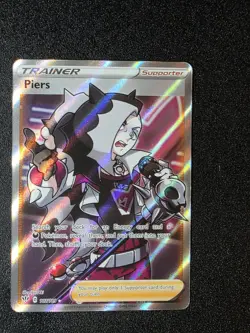 Pokemon TCG Piers Darkness Ablaze Holo Card Full Art Ultra Rare 187/189 - Image 1