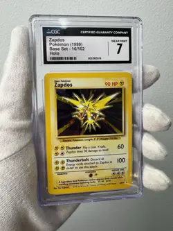 1999 Pokemon Base Set - ZAPDOS 16/102 - Rare Holo | CGC 7 NM Graded Vintage Card - Image 1