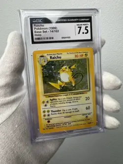 CGC 7.5 Raichu 1999 Base Set 14/102 Holo Pokemon Card Graded TCG Vintage WOTC - Image 3