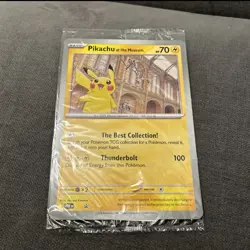 Pokemon x Natural History Museum Pikachu Jumbo Promo Card (Black Star Promo) - Image 1