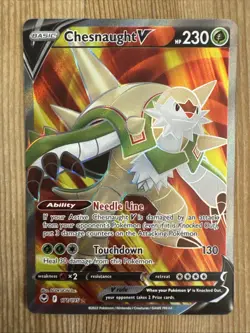 Chesnaught V - 171/195 - Pokemon Silver Tempest Sword & Shield Full Art Card NM - Image 1
