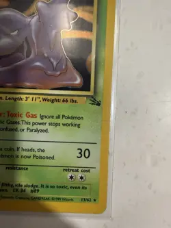 Muk 1st Edition Holo Rare Fossil 1999 Pokemon Card #13 - Image 4
