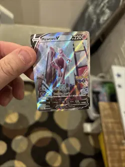Pokemon TCG Mewtwo v Alt Art Full Art Holo Ultra Rare Card 072/078 Pokemon Go - Image 2