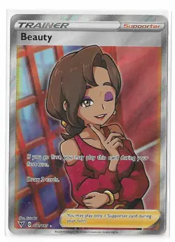 Beauty 181/185 Vivid Voltage Sword & Shield Full Art FA Rare Pokemon TCG Card NM - Image 1