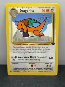 Dragonite (Movie Promo) 5 WoTC WB Stamped Black Star Promo Pokemon Card MP - Image 1