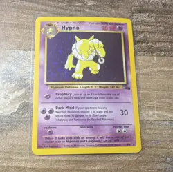 Pokemon TCG Hypno Fossil Holo Rare 8/62 Unlimited 1999 - Image 1
