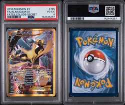 2016 POKEMON XY FATES COLLIDE SECRET #125 FULL ART/ALAKAZAM EX PSA 4 - Image 3