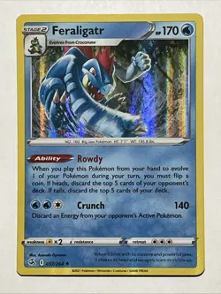 Feraligatr 057/264 Holo Fusion Strike Foil Pokemon TCG Card 57/264 - Image 1
