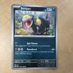 Pokemon Seviper 128/198 Scarlet & Violet Base Set 120HP Common English Card - Image 1
