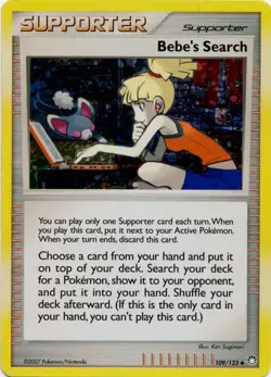 Heavily Played Bebe's Search - 109/123 - Promotional Cosmos Holo Pokemon Miscell - Image 1