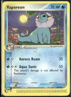 Vaporeon 25/100 EX Sandstorm Pokemon English Card (MP) - Image 1
