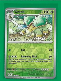 Pokemon TCG SV-Temporal Forces Grotle #11/162 Common Reverse Holo - Image 1
