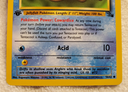Tentacool [C] 56/62 1st-Edition Fossil English Pokemon 1999 Vtg TCG NM - Image 3