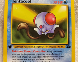 Tentacool [C] 56/62 1st-Edition Fossil English Pokemon 1999 Vtg TCG NM - Image 5