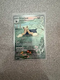 POKEMON TCG STOUTLAND 156/086 WHITE FLARE IR ILLUSTRATION RARE HOLO NM - Image 1